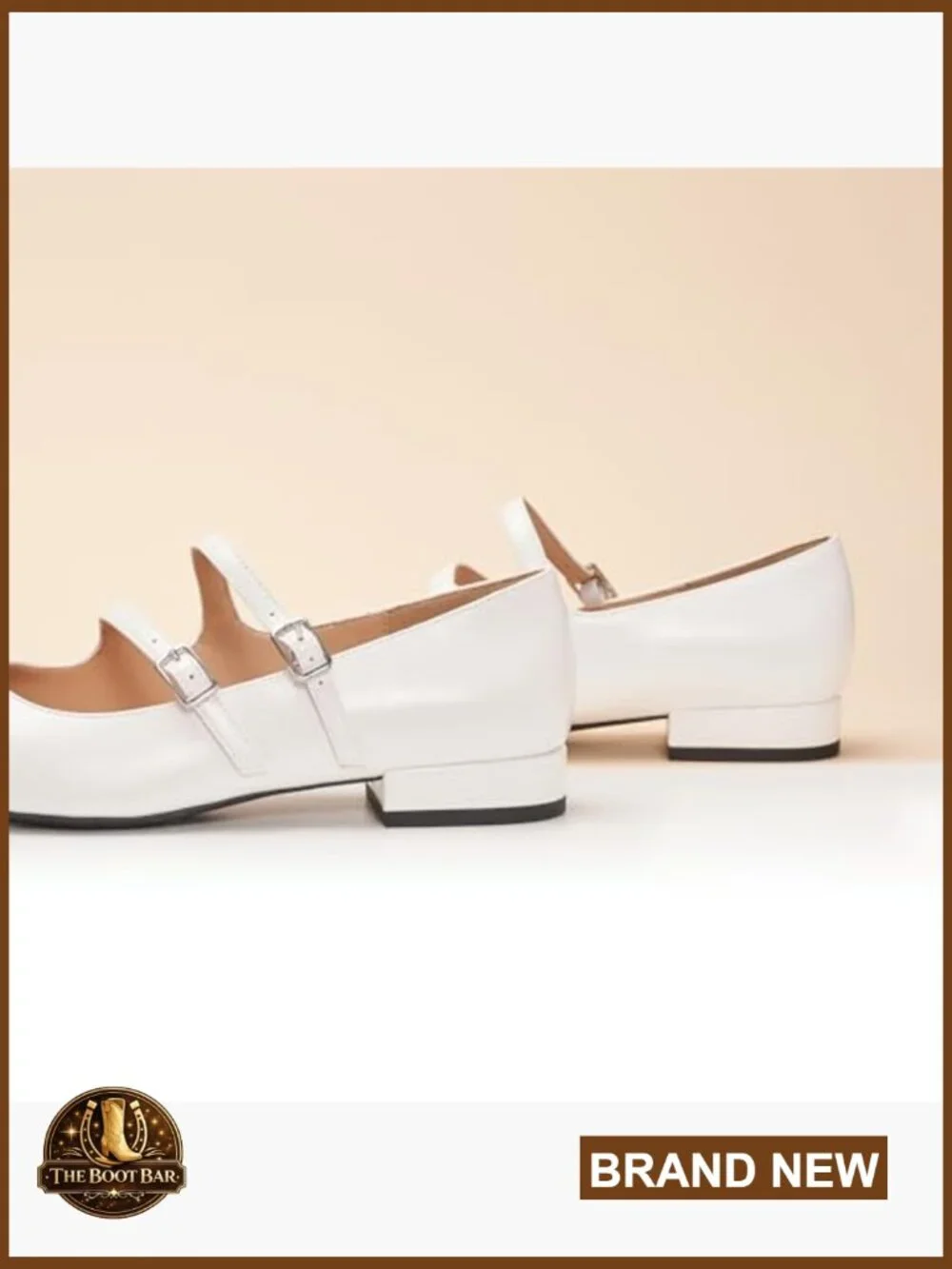 Women's Mary Jane Ballet Flats Square Toe Block Heel Adjustable Straps - Picture 3 of 7